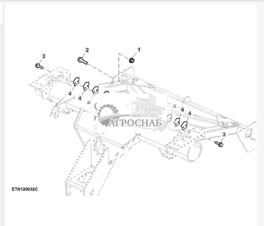 Детали крепления опоры заднего моста 